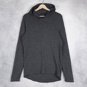 Mission Workshop Shirt Mens Small Gray Wool Technical Hooded Hike Gorpcore